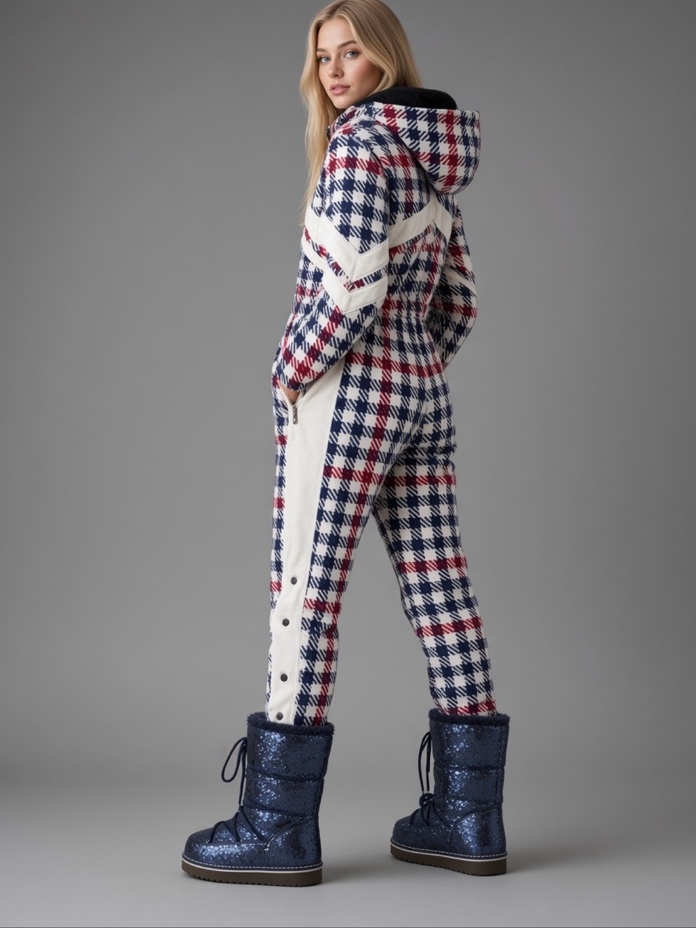 Bogner Blue Sequin Winter Snow Boots 🎿